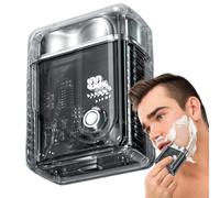 Electric Shaver, Ipx-7 impermeabile ricaricabile Razor, portatile doppia testa Design, display digitale per lo stato della batteria, Smooth Shaving, trasparente Trimmer, ideale per casa e viaggio