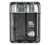 Electric Shaver, IPX 7 Waterproof Double Head Razor, Rechargeable with Digital Display, Transparent Design, Portable for Travel, Home, and Bathroom Use, Black
