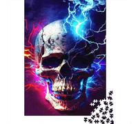 Electric Skull Art Puzzle 1000 Pezzi Puzzle Adulti Impegnativo E Difficile Per Straordinario Regalo Per Amore E Amico 52x38cm/1000pcs