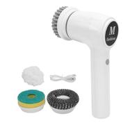Electric Spin Scrubber, Cordless 2 Speeds 4 Brush Heads Powerful Cleaning Brush for Kitchen Bathroom Tile Car Sink ABS Material for Bathtub Kitchen Wall Cleaning（465g）