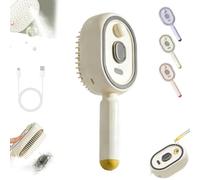 Electric Spray Air Cushion Massage Comb, 2026 Upgrade Enhanced Fog Coverage and Longer, Electric Steam Brushs for Hair, Rechargeable Steam Hair Straightener(Beige)