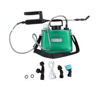 Electric Sprayer Portable 5L 2000mAh Battery Powered Automatic with 4 Nozzles Electric Weed Sprayer for Car Washing Garden (Green)