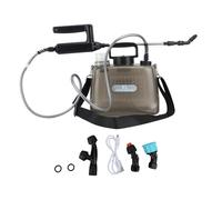 Electric Sprayer Portable 5L 2000mAh Battery Powered Automatic with 4 Nozzles Electric Weed Sprayer for Car Washing Garden (Grey)