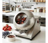 Electric Sugar Coating Machine, Small Commercial Mini Chocolate Panning Machine, Chocolate Dipping Tool for Making Chocolates Covered Almonds, Pistachio, Peanut, Freeze Dried Strawberry, Nuts