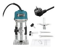 Electric - Taglierina per legno, 220 V, 800 W, 30000 RPM, 6 velocità regolabili, taglierina per legno per la lavorazione del legno, lavorazione degli armadietti, produzione artigianale (800 W blu)