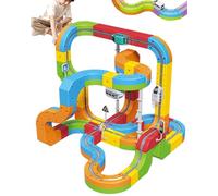 Electric Train Set Flexible Race Track,Electric Train Set, Gravity-Defying 3D Embedded Layouts & Motorized Car, Flexible Race Car Track Set,Christmas Gifts for Boys Girls (101pcs)