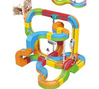 Electric Train Set Flexible Race Track, Trenino Elettrico con Pista da Corsa, Layout 3D Incorporati che Sfidano la Gravità e Auto Motorizzata, Regalo di Apprendimento per Bambini 3-8 (101pcs)