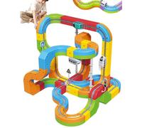 Electric Train Set Flexible Race Track, Trenino Elettrico per Bambini, Tracciato 3D Integrabile con Macchinina Motorizzata, Perfetto come Regalo Educativo per Bambini dai 4 agli 8 Anni (101Pcs)