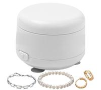 Electric Ultrasonic Jewelry Cleaner, High Frequency Deep Cleaning System, Compact Leakproof Design for Retainers, Bracelets, Shavers, Eyeglasses, Accessories