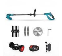 Electric Unkraut Wacker, Schnurloser Unkraut Wacker Elektrischer Grasstrimmer mit 21 V 13007Mah, Batteriebetriebener Unkraut Trimmer Leichtes Rasen Edger -Werkzeug für Kleine und Mittlere Garten- und
