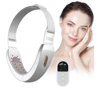 Electric V-Face Shaping Massager, 6 Modalità Massaggiatore Viso Lifting e Doppio Mento, Massaggiatore EMS Viso, Massaggiatore Riduttore Doppio Mento Luce Rossa e Blu per la Cura della Pelle