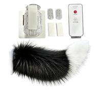 Electric Vehicle Simulation Plush Tail,Wagging Remote Control Rechargeable Realistic Cute Decor - Cute Fuzzy Moving Tail - For Travel Rear Trucks Motorcycle Home Vehicles Holiday Party SUV Trip Commut