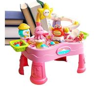 Electric Water Activity Table - Adjustable Outdoor Summer Sensory Playset | Adjustable Outdoor Playset - Easily Adjust The Height For Growing Kids, Making It A Versatile Summer Toy Perfect For Setup