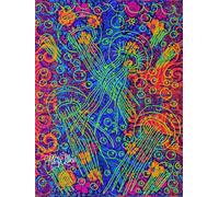 Electric Waters, Under Sea Jelly Fish, 200 Unlined, Bubble Detailed Page, 8x11, Hardcover Journal, Art Pad, Sketchbook, Drawing Book: Made With ... By: Artist Mary Elisabeth Linder @ MaryEMade