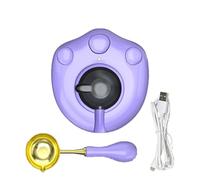 Electric Wax Melting Tool, Cat Paw Spoon Warmer, Quick Low-Pressure Heater, Removable Pot Design, Safe Melting Device, Pink Single Unit, For Wax Seals Wedding Invitations Letters, 3.5 * 3in