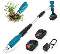 Electric Weed Puller Tool, 2x3.0Ah Battery Powered Stand Up Weeder Garden, Maniglia Regolabile, Testa in Acciaio a 3 artiglie, Weeding Liscia, per Mamma papà Nonna Nonno