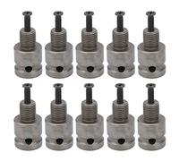 Electric Wrench to Square Adapter Professional Carbon Steel Threaded G1/2in Durable Conversion Head for Electric Drill Chucks 10Pcs