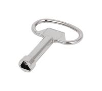 Electrical Cabinet Key - 3.07 Inch Triangle Utility Wrench | Zinc Alloy Security Access Tool - Portable Water Meter Box Lock Opener for Plumber HVAC Panel Garage Technician Use