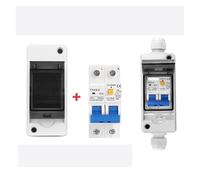 Electrical Distribution Box AC DC Solar Circuit Breaker MCB 63A RCBO PC Junction Wire Box HT Outdoor AUOQKQUT(HT-2 and RCBO,32A)