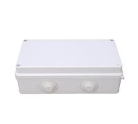 Electrical Junction Box 200x100x70mm | IP65 Watertight ABS Plastic Enclosure | Secure Rubber Plug for Outdoor Wiring/Machine Security/Home Electrical