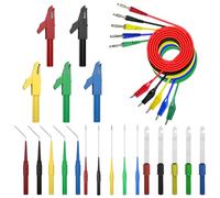 Electrical Multimeter Test Lead - Include Test Lead Cables|multimeter Test Probes|Flexible Multimeter Cables For Electronics|Double-Ended Stackable Banana|crocodile Clips|banana Plug| Test Leads Wit