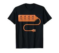 Electrical Outlet Plug And Socket Couples Halloween Costume Maglietta