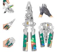 Electrical Pliers, Foldable Electric Wire Stripper Pliers, Folding Stylus Screwdriver Wire Stripper, Insulated Multitool with Voltage Test for Electricians (1 Pcs)
