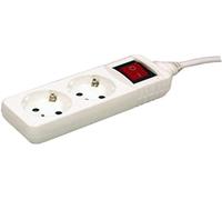 Electro DH M36192 Multipresa a 2 prese con interruttore e cavo da 1,5 m