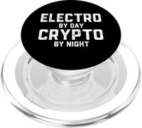 Electro DJ By Day Crypto Night Blockchain Music NFT ETH EDM PopSockets PopGrip per MagSafe