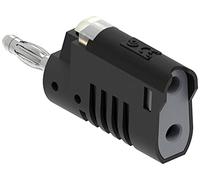 Electro PJP 1087-CD1-N spina a banana, diametro perno dritto: 4 mm, nero, 1 pezzo.