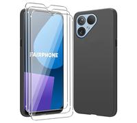 ELECTRO-WEIDEWORLD Cover per Fairphone 5 + [3 Pezzi] Vetro Temperato, Ultra Sottile Antiurto Morbido Silicone TPU Custodia Protettiva Case