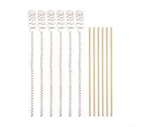 Electroculture - Pali da giardino in rame, confezione da 6 pezzi, supporto per piante per verdure, spirale in legno, 30,5 cm, per giardinaggio e crescita all'aperto