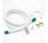 ELECTROHOGAR Kit di Tubo di Scarico Lavatrice 4 metri | Include Raccordo Supporto e Fascette | Prolunga Flessibile per Tubo Lavatrice | Compatibile con Tutte le Marche: LG, Bosch, AEG