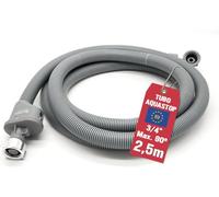ELECTROHOGAR Tubo Aquastop Lavatrice e Lavastoviglie 2,5 m 3/4" | Arresto automatico, PVC/PP, 10 bar, certificato VDE 40045970, senza attrezzi