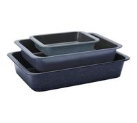 Electrolux E9OOECTS Set 3 Teglie Rettangolari Easy2Clean, Rivestimento Ceramico Antiaderente Senza PTFE/PFAS, Facile Pulizia anche in Lavastoviglie, Set Forno Multifunzione per Dolci Lasagne Arrosti