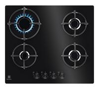 Electrolux EGG64272K piano cottura Gas Vetro Nero Da incasso 60cm Gas 4 Fornello