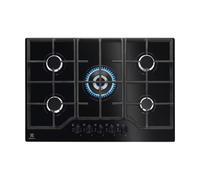 ELECTROLUX EGG7536K PIANO COTTURA 75CM 5 FUOCHI A GAS GRIGLIE IN GHISA NERO