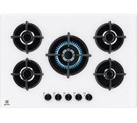 ELECTROLUX EGG75372W PIANO COTTURA GAS, 5 zone di cotura, dimensioni: L 74 cm, P 51 Bianco