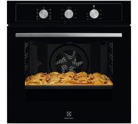 Electrolux Forno Multifunzione da Incasso 300 72L EOH2H04K Nero | 60 cm, 72 L, classe energetica A+, funzione pizza e grill ventilato, dimensioni 590x560x550 mm, nero