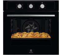 Electrolux Forno Multifunzione da Incasso 300 72L EOH2H04K Nero | 60 cm, 72 L, classe energetica A+, funzione pizza e grill ventilato, dimensioni 590x560x550 mm, nero