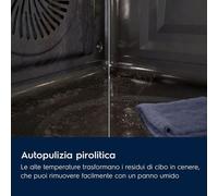 Electrolux EOX8P08WH Forno Da Incasso Elettrico Multifunzione 72LT Classe A++ Nero