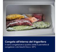 Electrolux EFB3AE10S1, Frigorifero Combinato da Incasso con Congelatore, Serie 500, Capacità Totale 164 L, Interni Flessibili OptiSpace, Illuminazione LED, Silenzioso 36 dB, Bianco