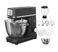 Electrolux Impastatrice Planetaria 1200 W E6KM1-8BPT Black Pearl | 1200 W, 2 ciotole da 6 e 4 L, luce LED, frusta e mixer inclusi, coperchio per lievitazione, Black Pearl
