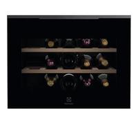 Electrolux KBW6H Cantina vino Incasso | Classe F | L 45cm, Ventilato, 15 BOTTIGLIE, Black Glossy/Profili Pure Black