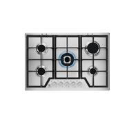 Electrolux KGS7536SX Linea Slim Piano Cottura 5 Fuochi a Gas 75 cm Griglie in Ghisa (1 Bruciatore Wok) colore Inox