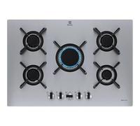 Electrolux KGU753723Z Piano Cottura Gas 5 Fornelli 75 cm Nero, Grigio