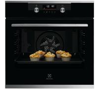 ELECTROLUX Forno Multifunzione SteamBake Serie 600 con Pulizia Pirolitica, Capacità 72 Lt, Classe Energetica A+, Acciaio Inox e Vetro Nero - KODDP66X