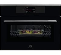 Electrolux PI Forno compatto combinato microonde KVLAE2XH finitura vetro Intuit Pure Black da 60 cm