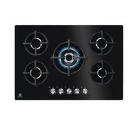 Electrolux PI Piano cottura a gas KGG75372K finitura cristallo temperato nero da 75 cm
