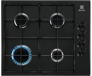 Electrolux Piano Cottura 4 Fuochi a Gas Larghezza 59 cm colore Nero - KGS6404B Serie 300 Slim side control